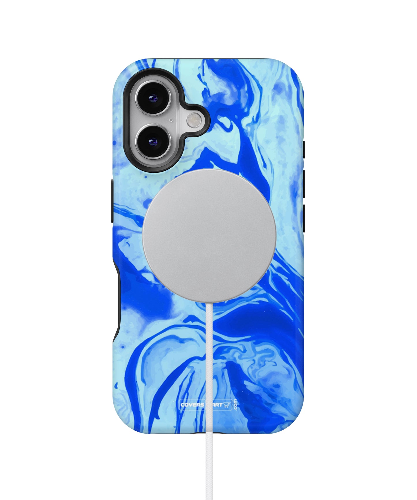 Blaze Blue Marble Texture MagSafe Bumper Case