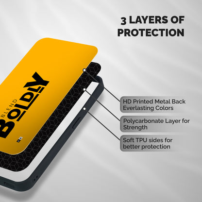 Blend Bold Shockproof Hybrid Protection (Metal + TPU) Back Case Cover