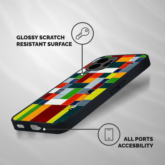 Block Color Design Shockproof Hybrid Protection (Metal + TPU) Back Case Cover