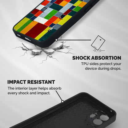 Block Color Design Shockproof Hybrid Protection (Metal + TPU) Back Case Cover