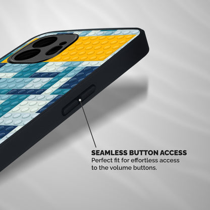 Blocks Blues Shockproof Hybrid Protection (Metal + TPU) Back Case Cover