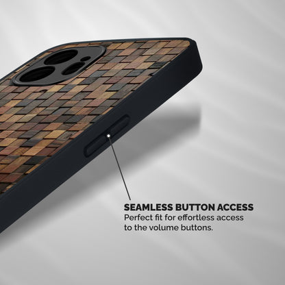 Blocks Of Wood Shockproof Hybrid Protection (Metal + TPU) Back Case Cover