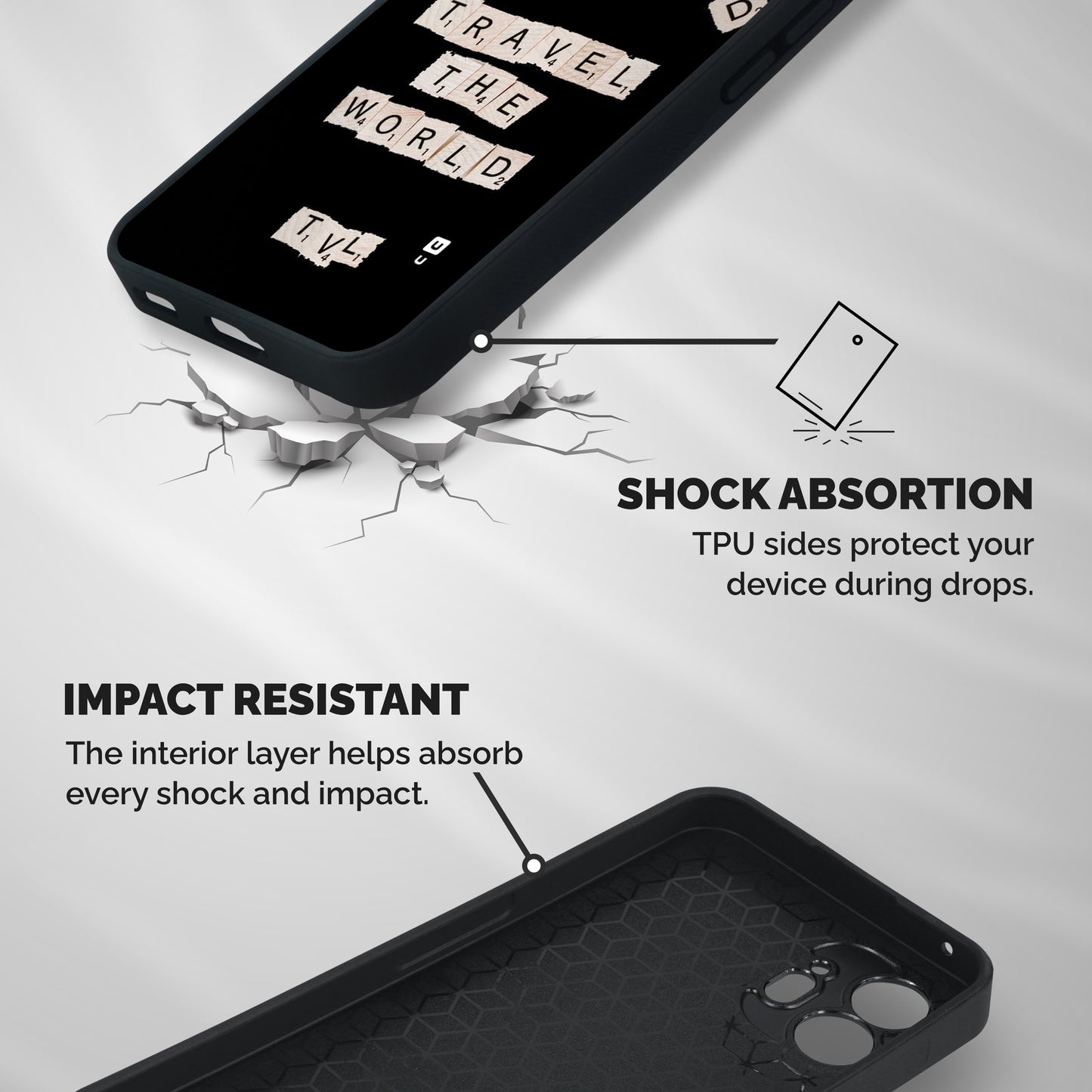 Blocks Travel Shockproof Hybrid Protection (Metal + TPU) Back Case Cover
