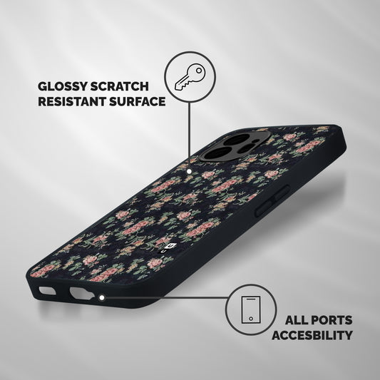 Bloom Black Shockproof Hybrid Protection (Metal + TPU) Back Case Cover