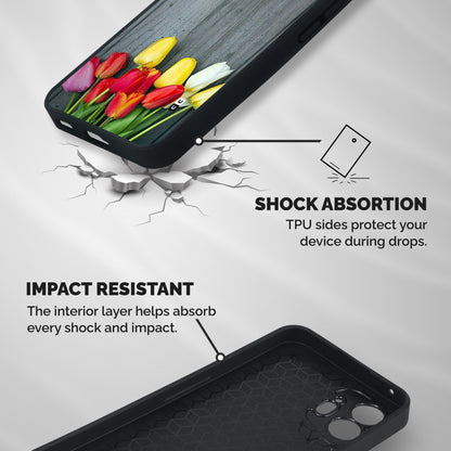 Bloom Grey Shockproof Hybrid Protection (Metal + TPU) Back Case Cover