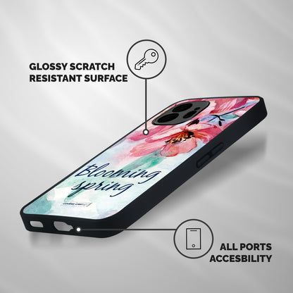 Blooming Spring Shockproof Hybrid Protection (Metal + TPU) Back Case Cover