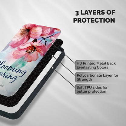 Blooming Spring Shockproof Hybrid Protection (Metal + TPU) Back Case Cover