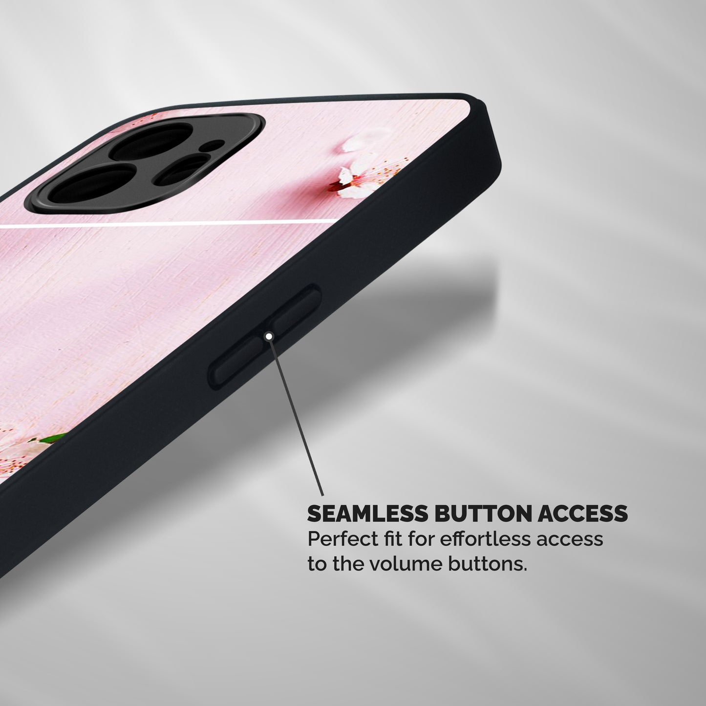 Blossom Frame Pink Shockproof Hybrid Protection (Metal + TPU) Back Case Cover
