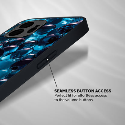 Blue Abstract Balls Shockproof Hybrid Protection (Metal + TPU) Back Case Cover