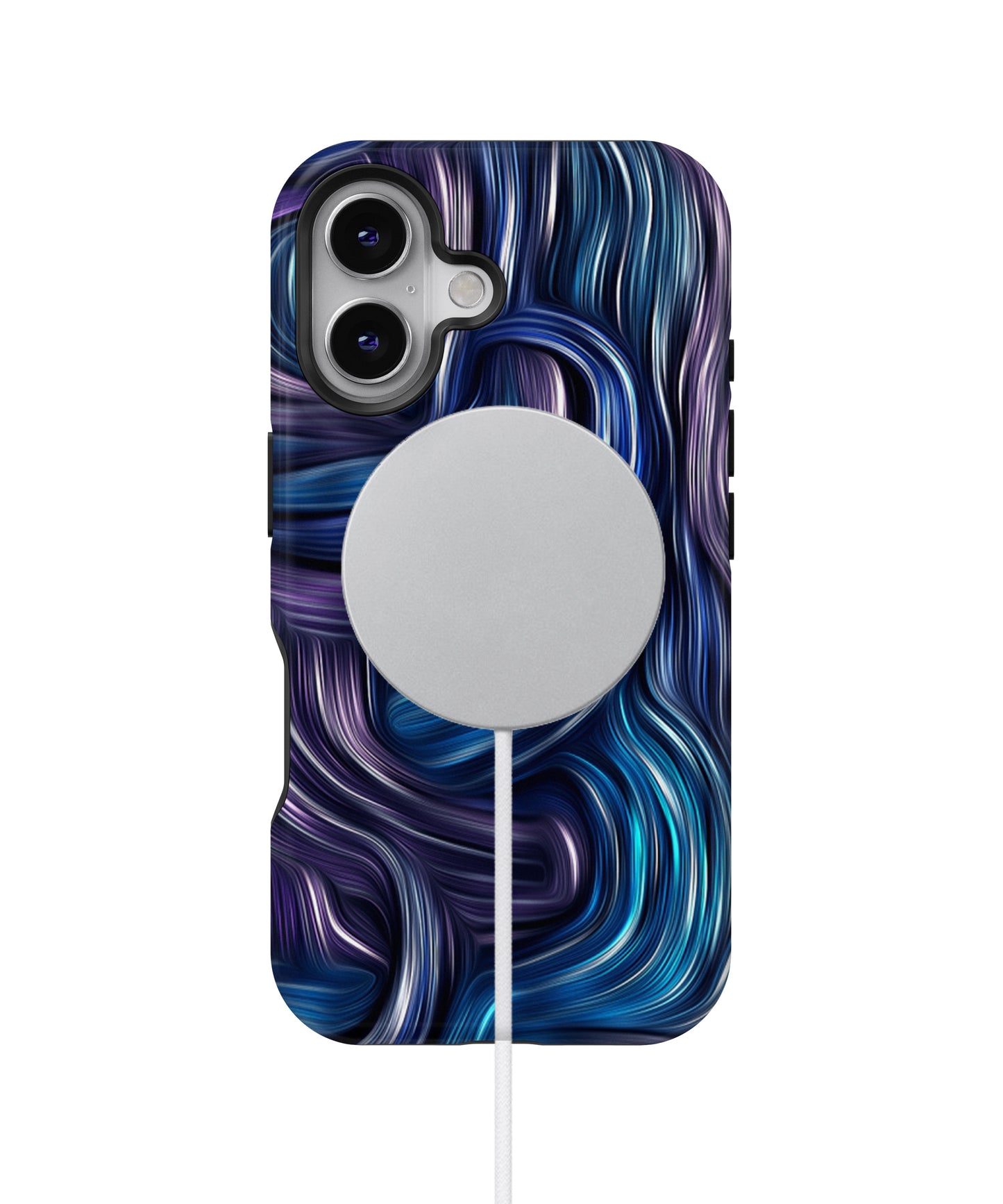 Blue and Purple Oil Paint MagSafe Bumper Case