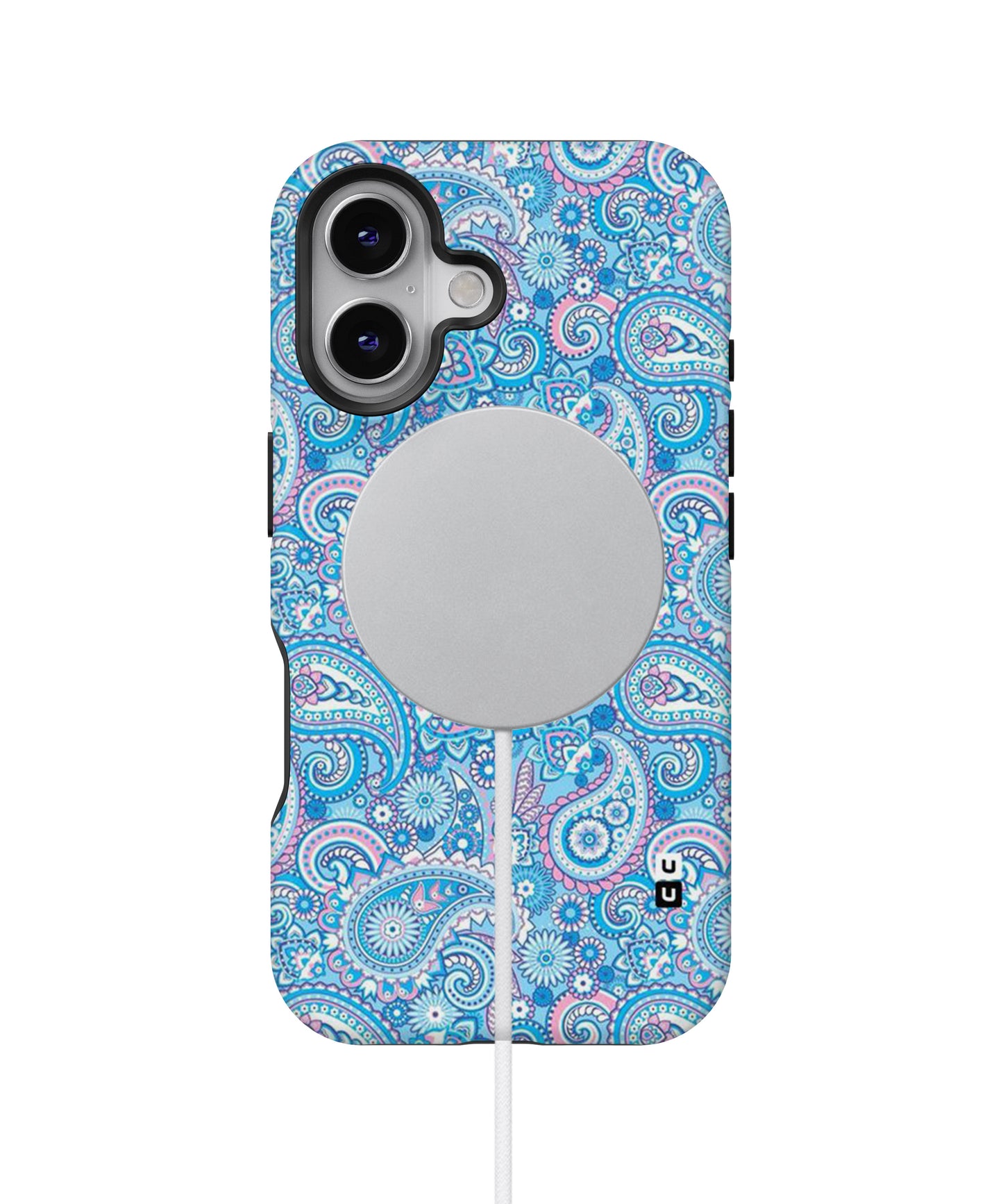 Blue Block Pattern MagSafe Bumper Case