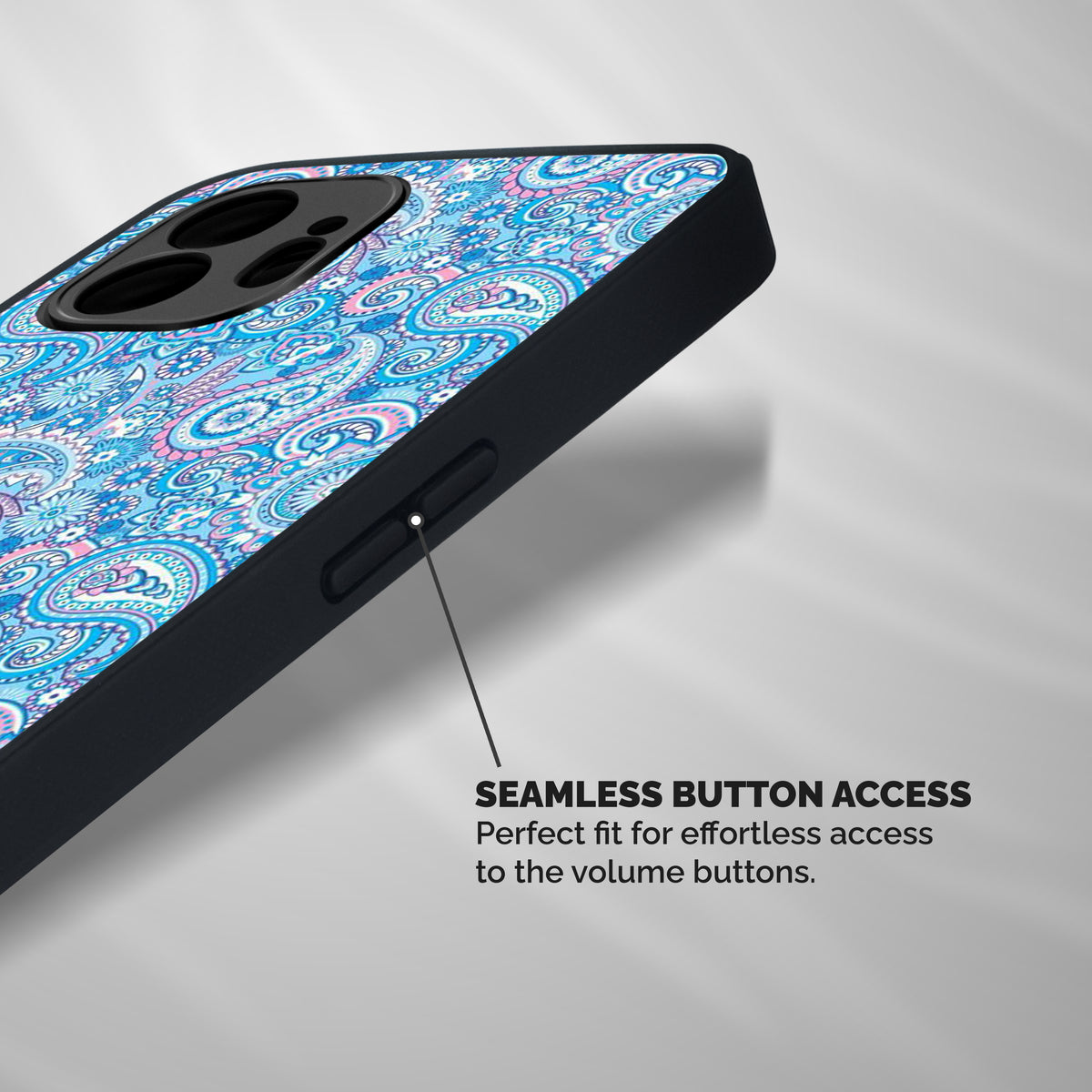 Blue Block Pattern Shockproof Hybrid Protection (Metal + TPU) Back Case Cover