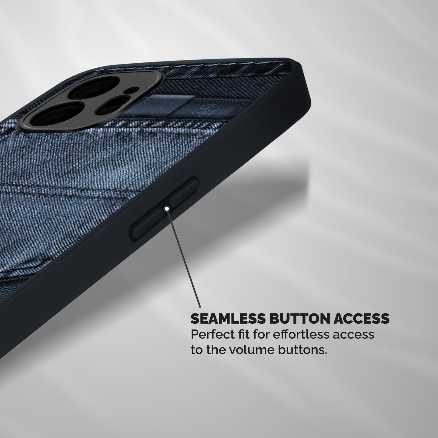 Blue Denim Shockproof Hybrid Protection (Metal + TPU) Back Case Cover