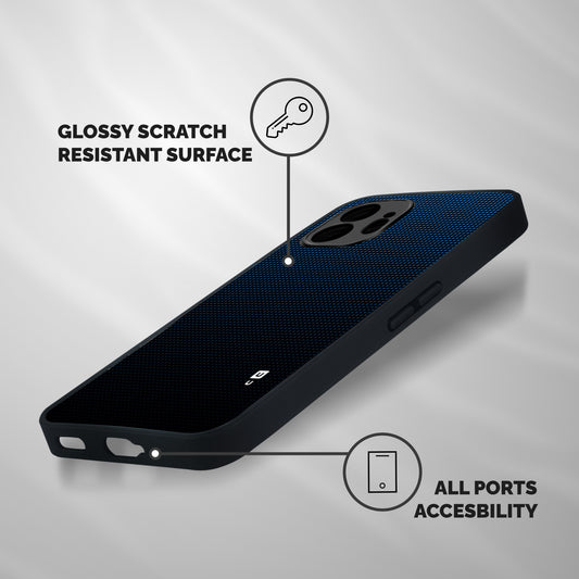 Blue Dots Shades Shockproof Hybrid Protection (Metal + TPU) Back Case Cover