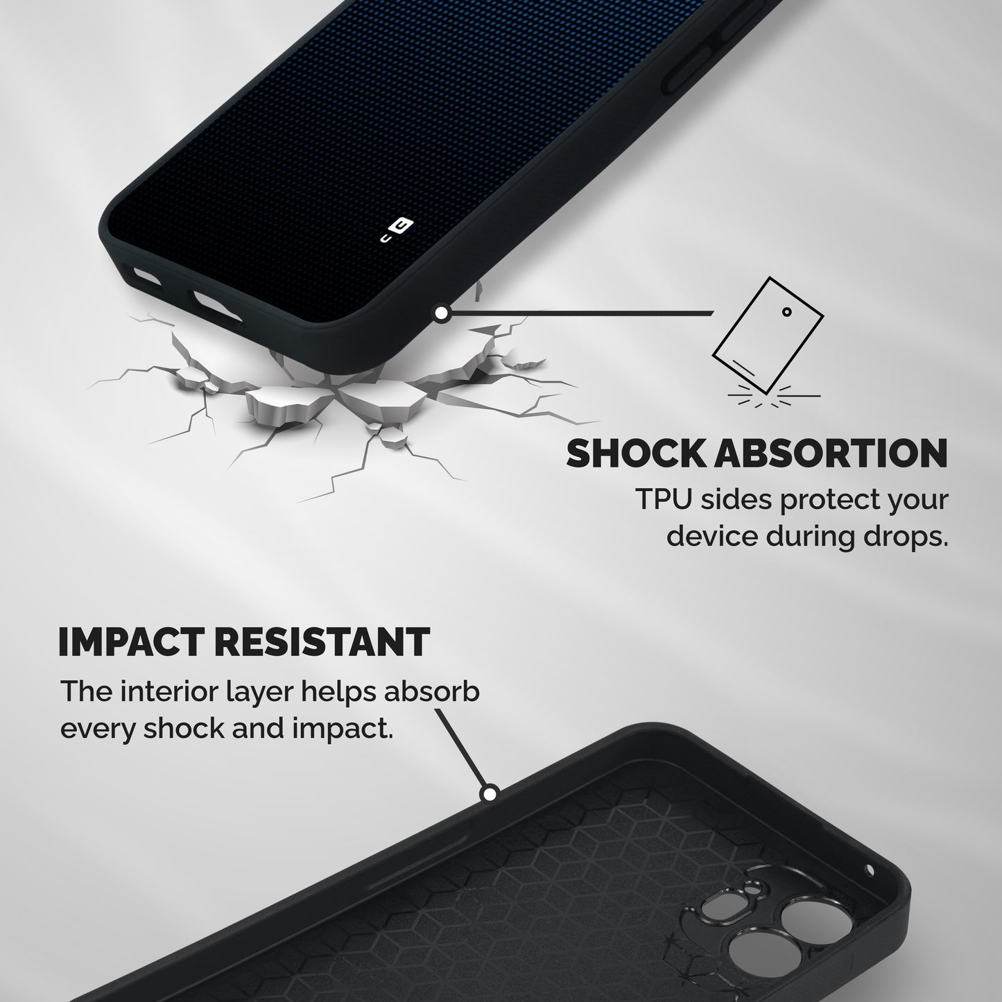 Blue Dots Shades Shockproof Hybrid Protection (Metal + TPU) Back Case Cover