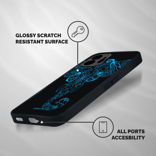 Blue Elephant Ethnic Shockproof Hybrid Protection (Metal + TPU) Back Case Cover