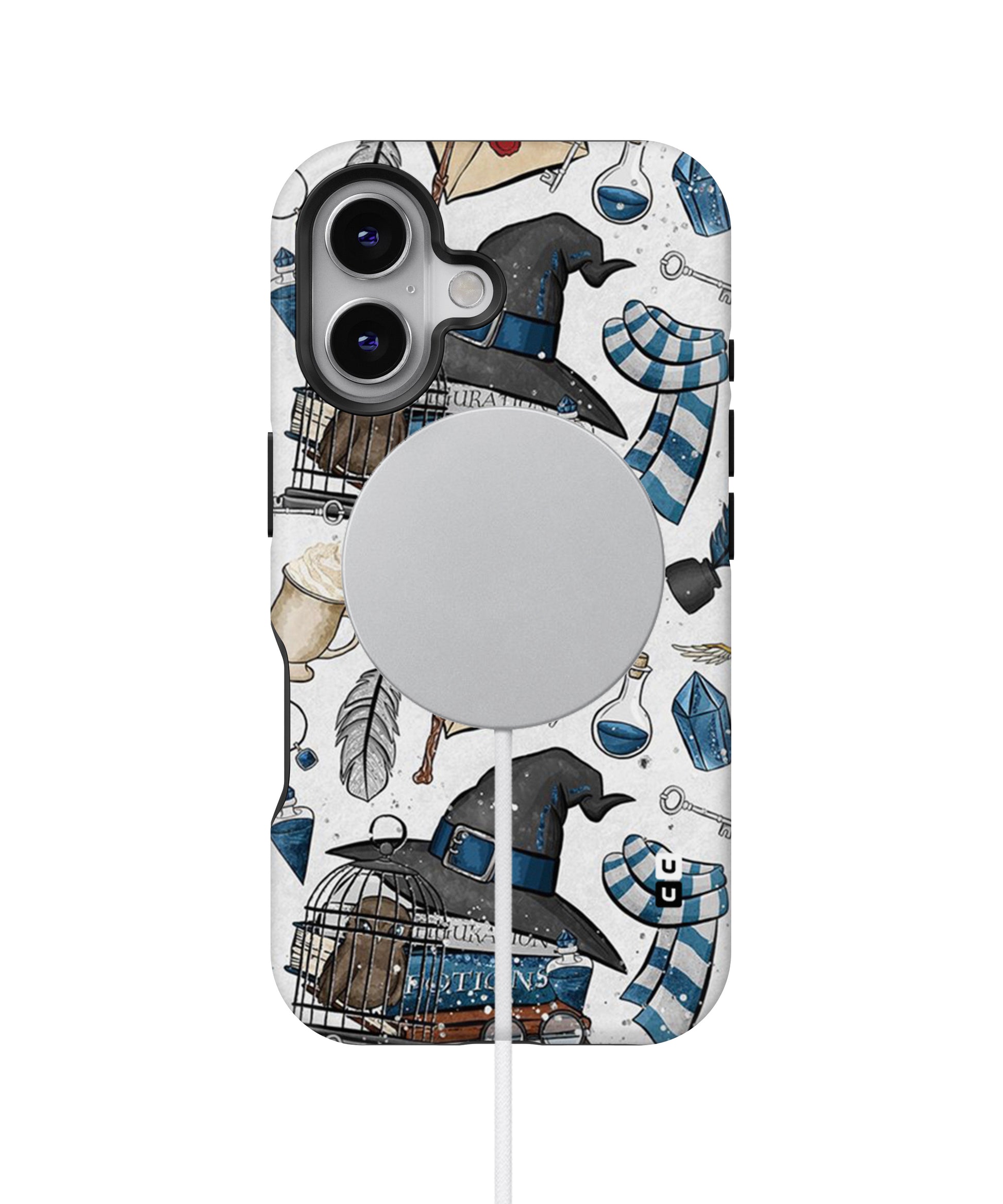 Blue Feather Hat Design MagSafe Bumper Case