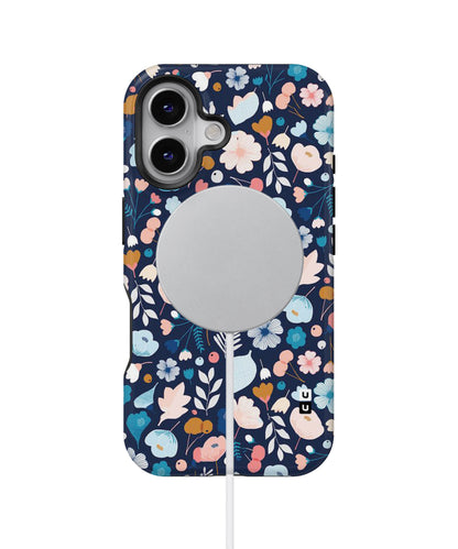 Blue Floral MagSafe Bumper Case