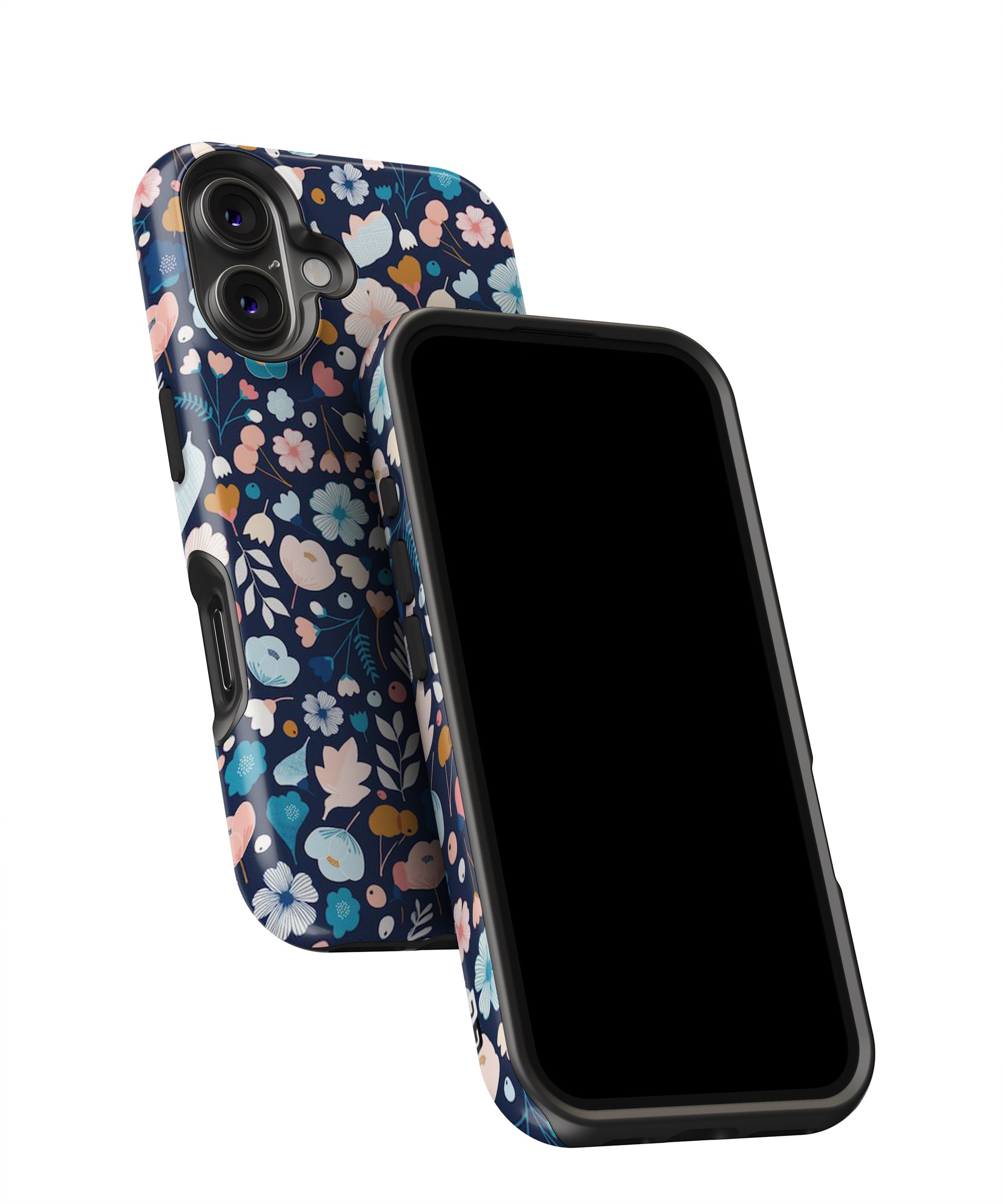 Blue Floral MagSafe Bumper Case
