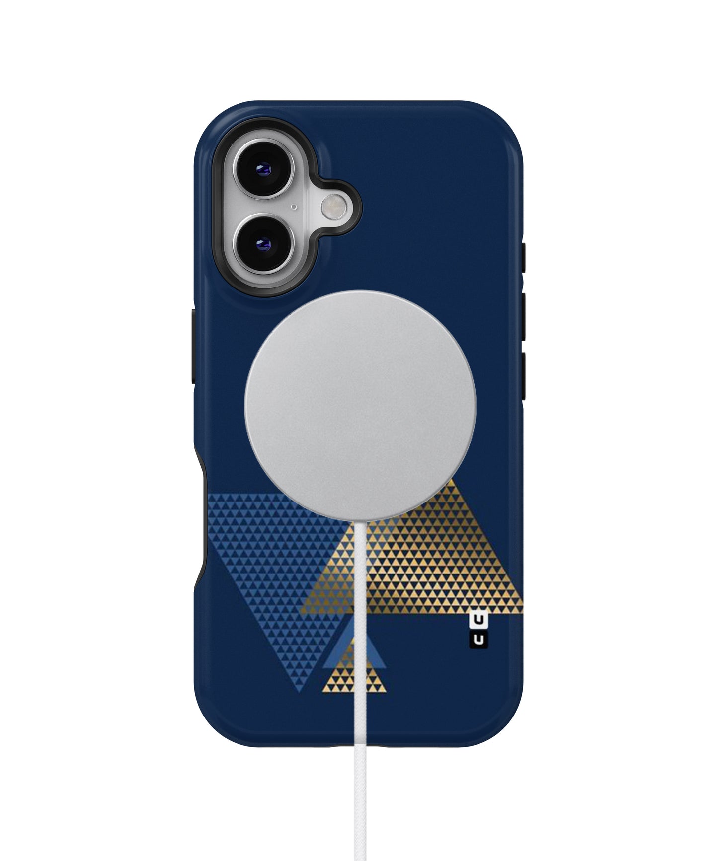 Blue Gold Triangles MagSafe Bumper Case