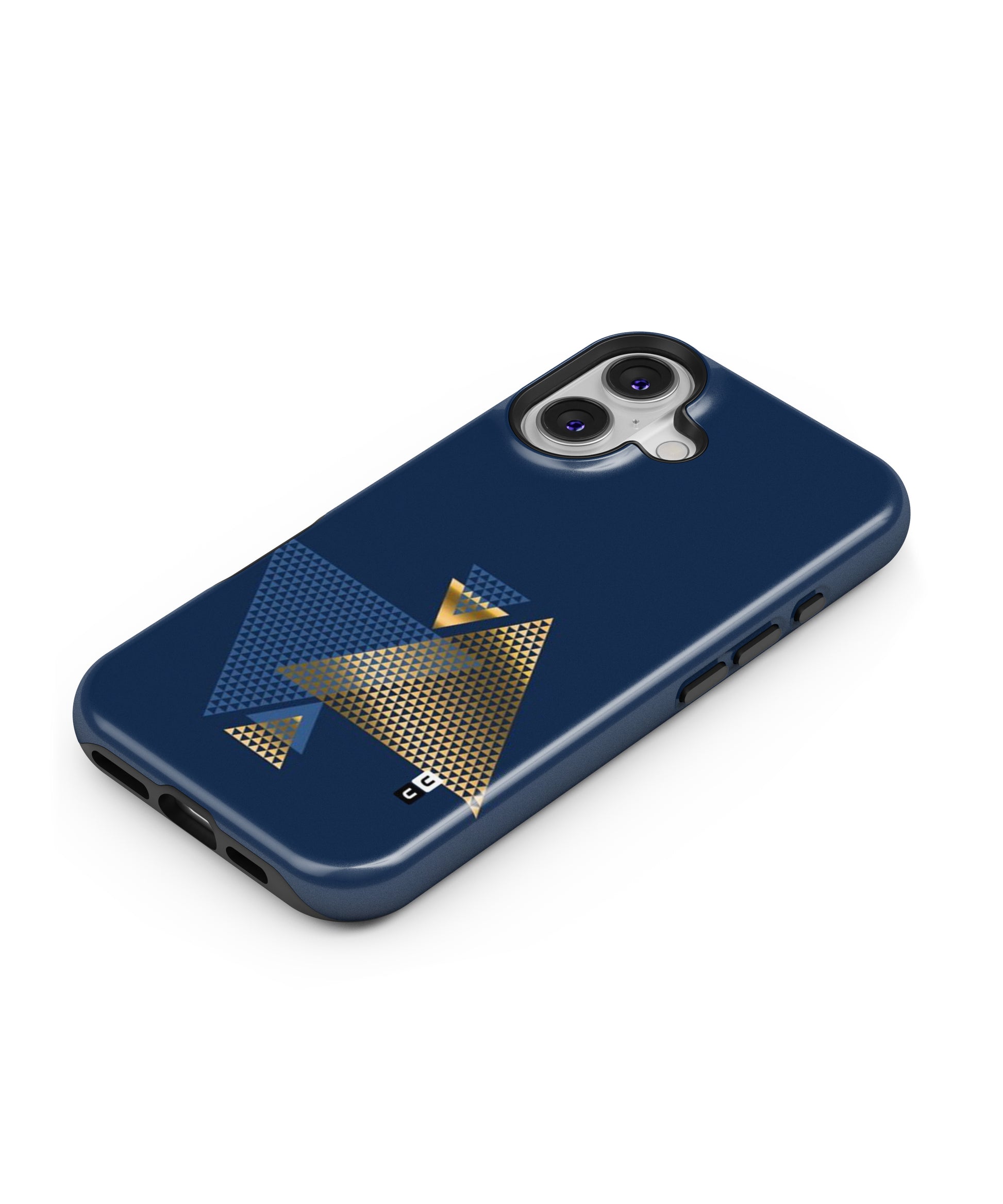 Blue Gold Triangles MagSafe Bumper Case