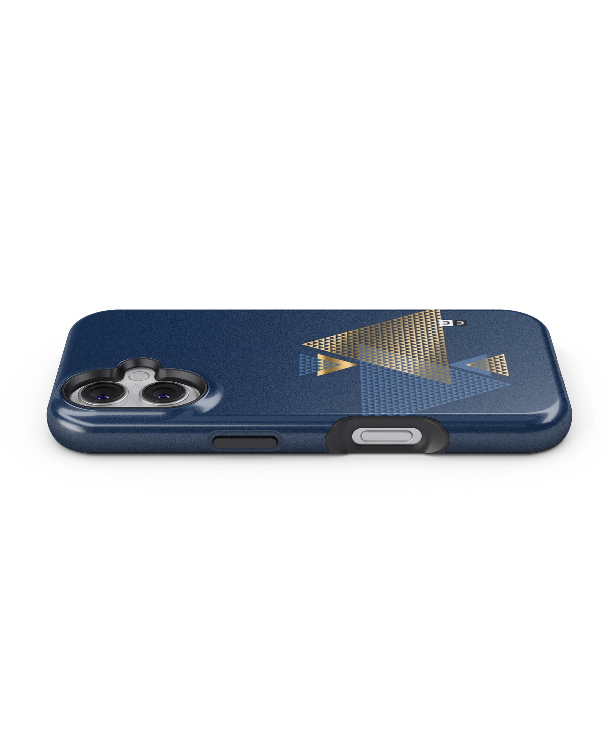 Blue Gold Triangles MagSafe Bumper Case