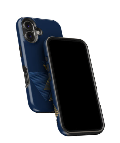 Blue Gold Triangles MagSafe Bumper Case