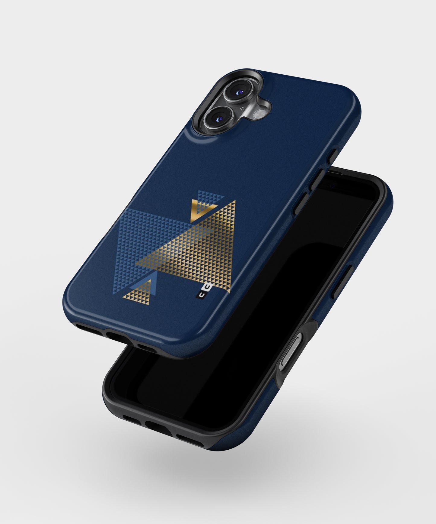 Blue Gold Triangles MagSafe Bumper Case
