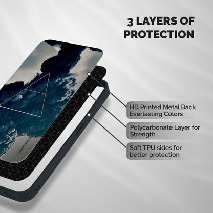 Blue Hue Smoke Shockproof Hybrid Protection (Metal + TPU) Back Case Cover