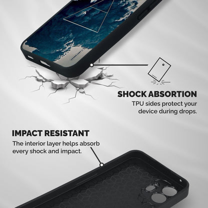 Blue Hue Smoke Shockproof Hybrid Protection (Metal + TPU) Back Case Cover