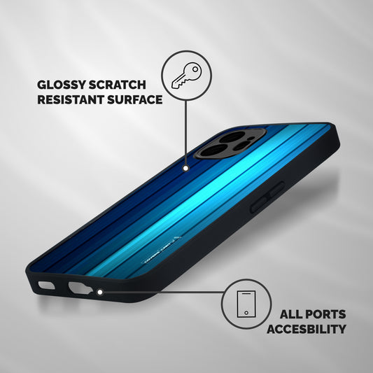 Blue Hues Shockproof Hybrid Protection (Metal + TPU) Back Case Cover