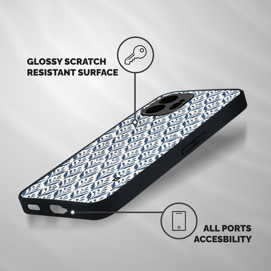 Blue Leaf Shockproof Hybrid Protection (Metal + TPU) Back Case Cover