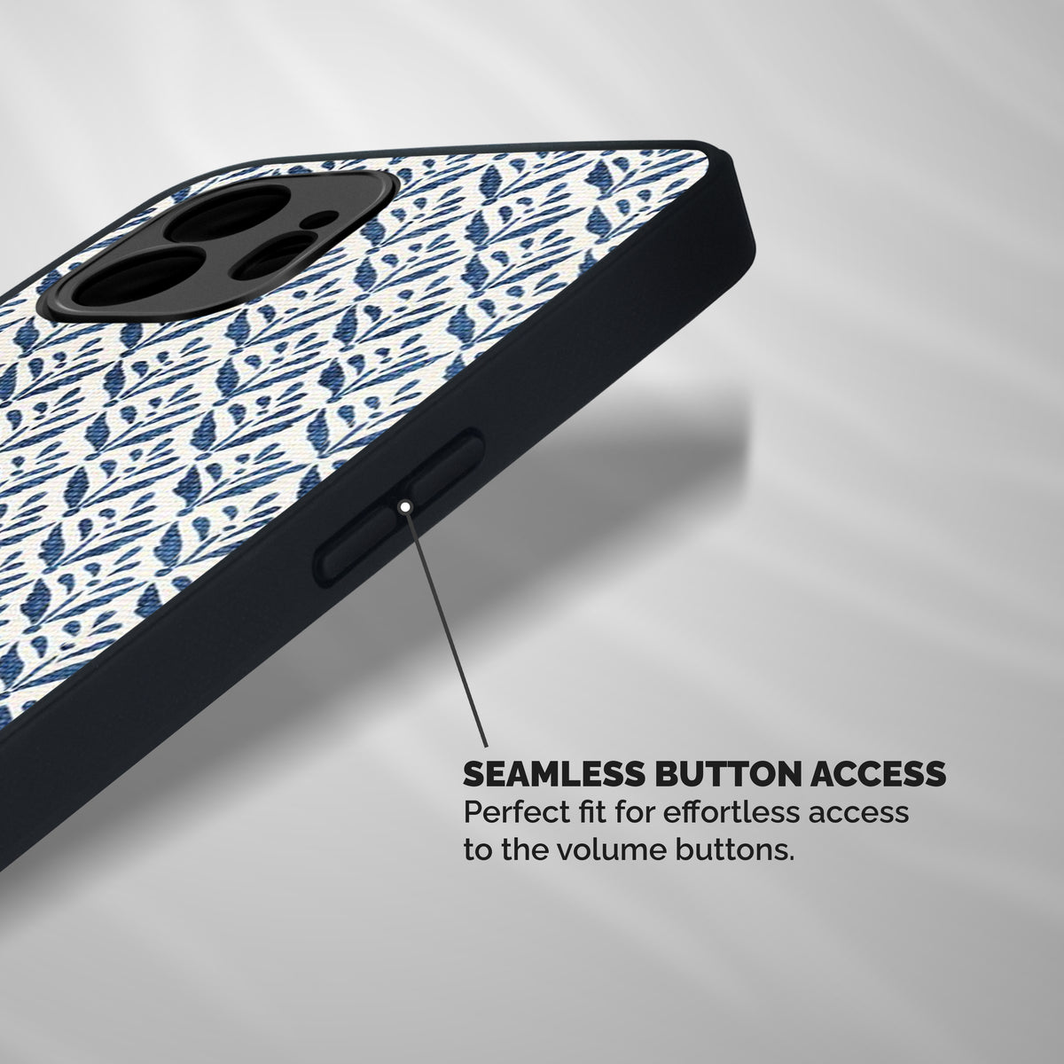 Blue Leaf Shockproof Hybrid Protection (Metal + TPU) Back Case Cover