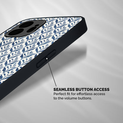 Blue Leaf Shockproof Hybrid Protection (Metal + TPU) Back Case Cover