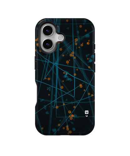Blue Lines Gold Dots MagSafe Bumper Case
