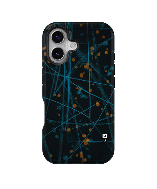 Blue Lines Gold Dots MagSafe Bumper Case