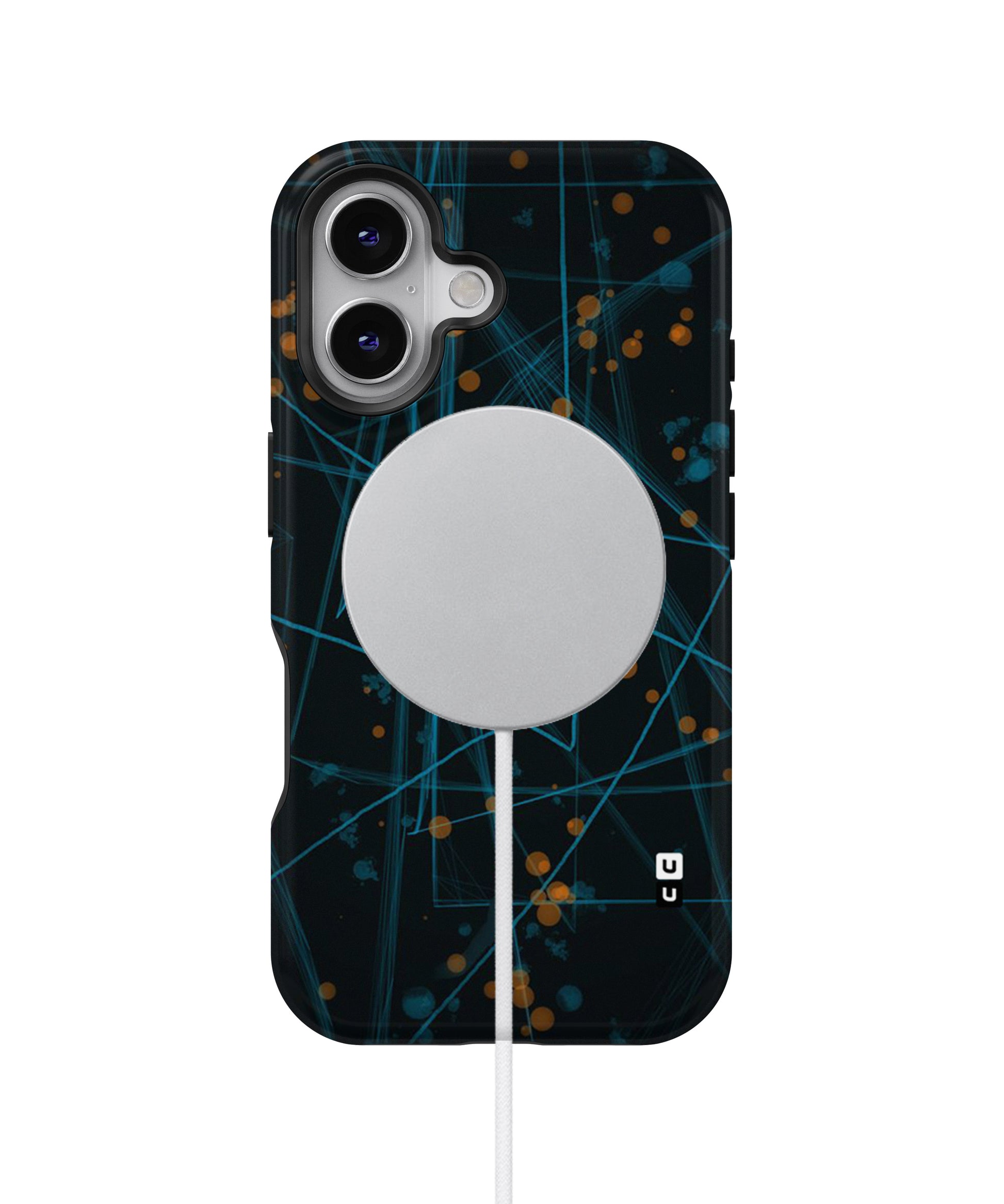 Blue Lines Gold Dots MagSafe Bumper Case