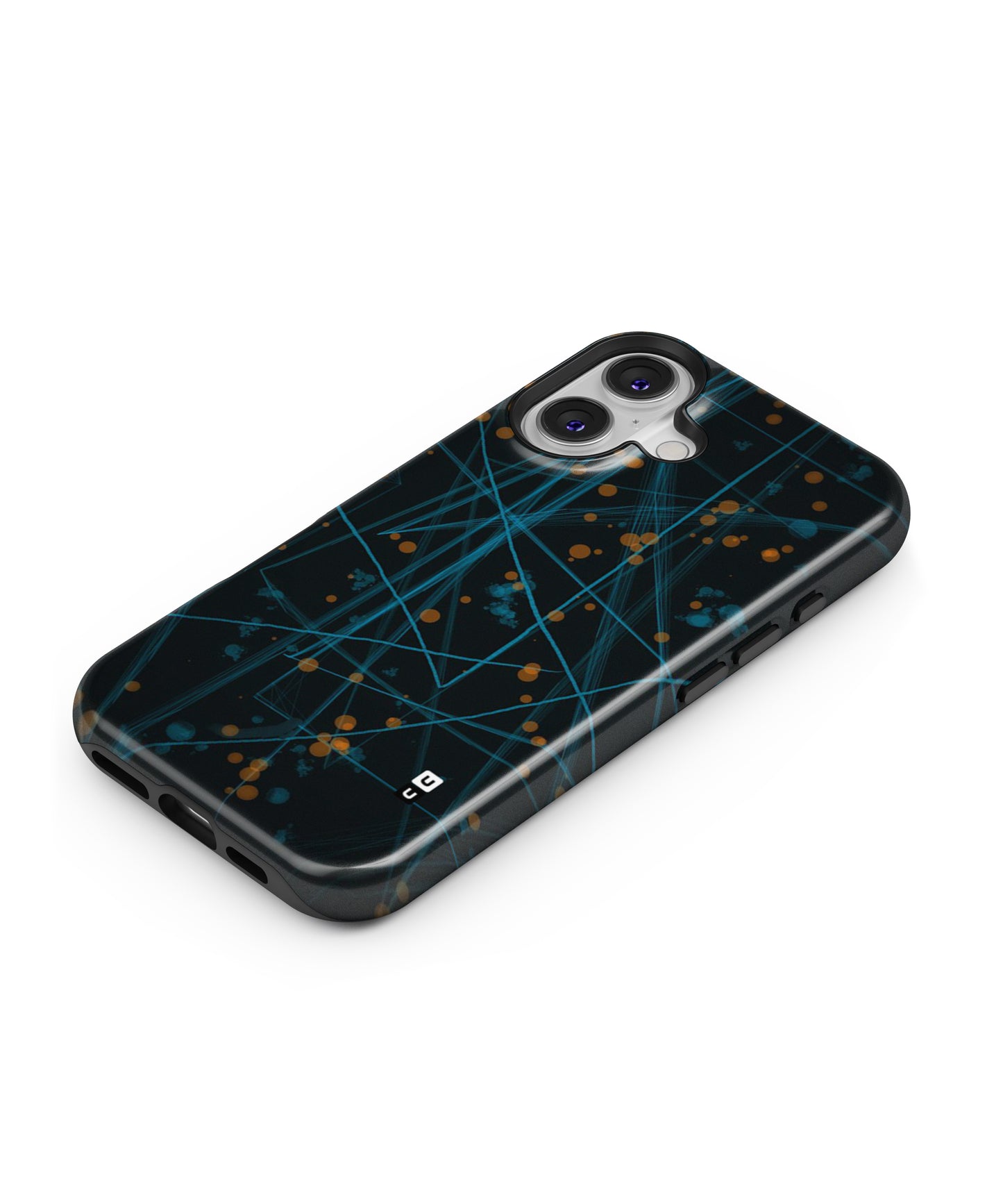 Blue Lines Gold Dots MagSafe Bumper Case