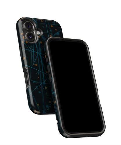 Blue Lines Gold Dots MagSafe Bumper Case