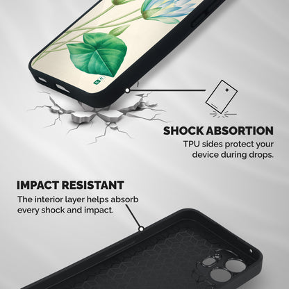 Blue Lotus Shockproof Hybrid Protection (Metal + TPU) Back Case Cover