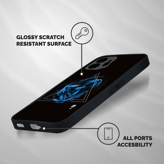Blue Magic Triangle Shockproof Hybrid Protection (Metal + TPU) Back Case Cover