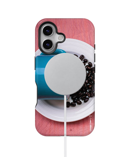 Blue Mug and Beans MagSafe Bumper Case