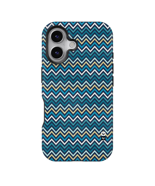 Blue Shades Chevron Pattern MagSafe Bumper Case