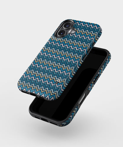 Blue Shades Chevron Pattern MagSafe Bumper Case