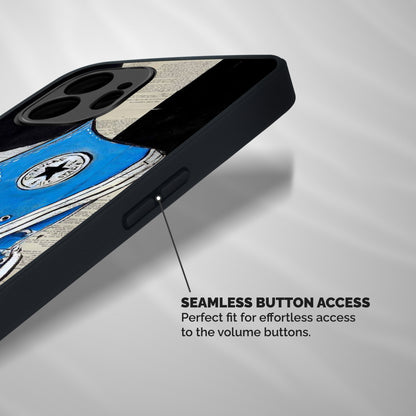 Blue Shoes Shockproof Hybrid Protection (Metal + TPU) Back Case Cover