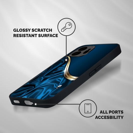 Blue Smooth Flow Shockproof Hybrid Protection (Metal + TPU) Back Case Cover