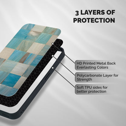 Blue Tiles Shockproof Hybrid Protection (Metal + TPU) Back Case Cover
