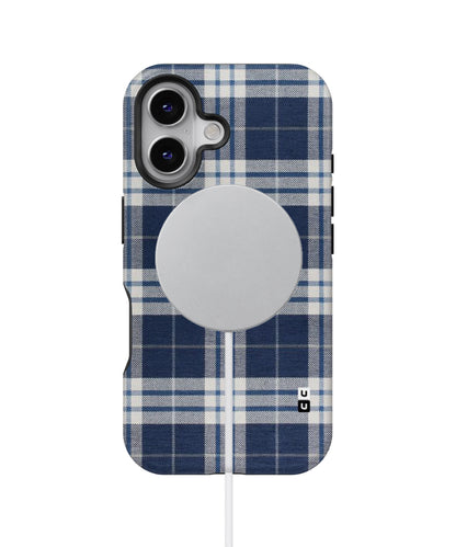 Blue White Check MagSafe Bumper Case