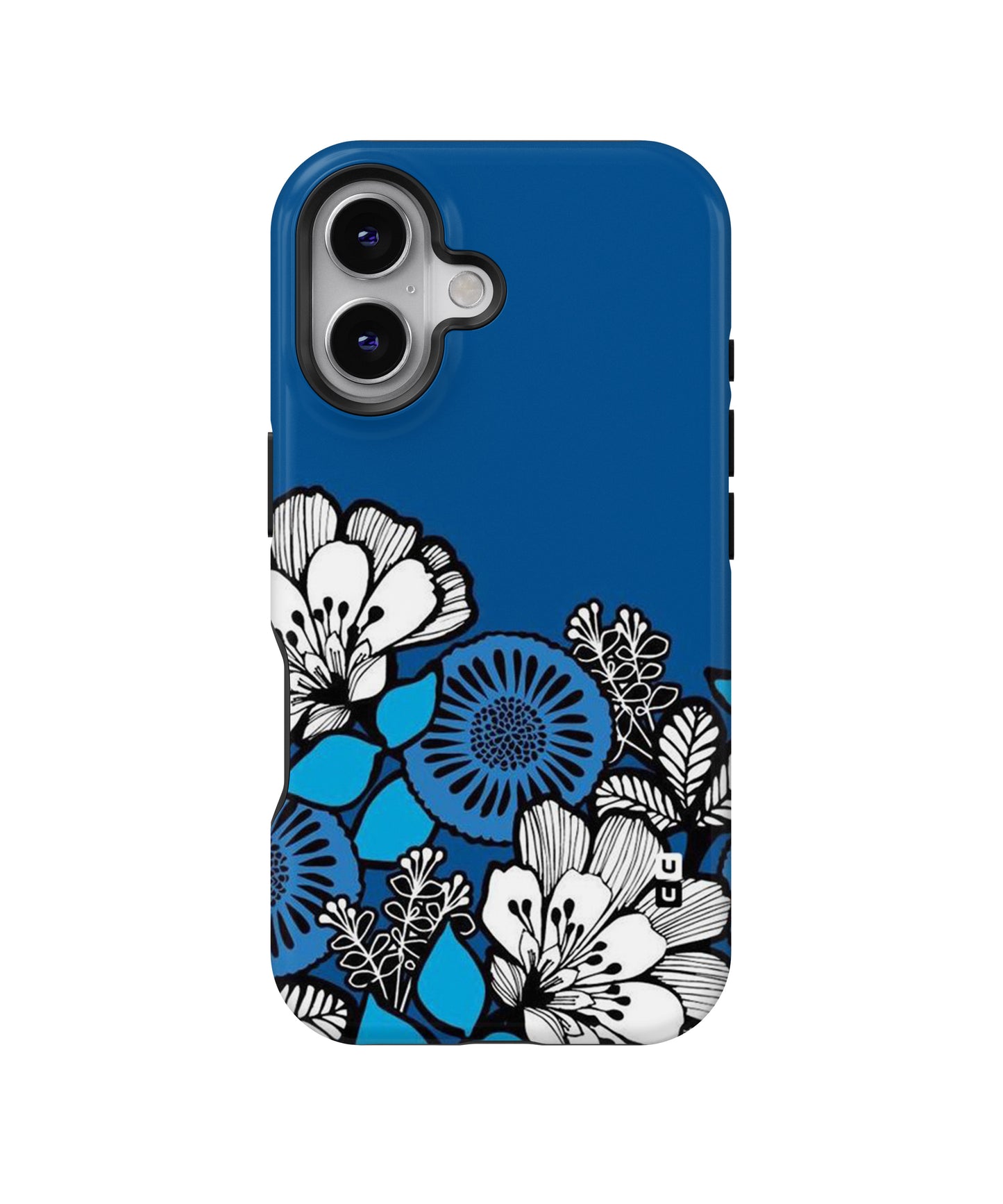 Blue White Flowers MagSafe Bumper Case