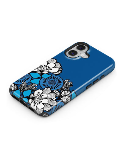 Blue White Flowers MagSafe Bumper Case